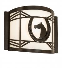 Meyda Green 243614 - 12" Wide Horseshoe Wall Sconce