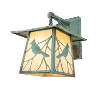 Meyda Green 251533 - 12" Wide Stillwater Song Bird Straight Arm Wall Sconce