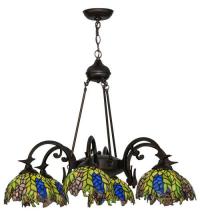 Meyda Green 27397 - 32"W Tiffany Honey Locust 6 LT Chandelier