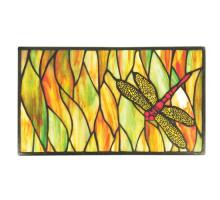 Meyda Green 37511 - 8"W X 14"H Tiffany Dragonfly Stained Glass Window