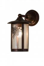 Meyda Green 54235 - 8"W Fulton Winter Pine Solid Mount Wall Sconce