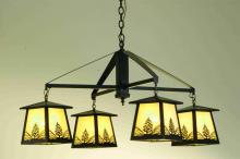 Meyda Green 67277 - 38"W Stillwater Mountain Pine 4 LT Chandelier