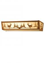 Meyda Green 67743 - 30"W Deer at Lake Vanity Light