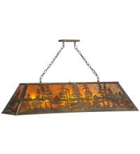 Meyda Green 81888 - 48"L Tall Pines Oblong Pendant