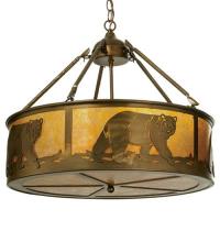 Meyda Green 98440 - 22" Wide Lone Bear Inverted Pendant