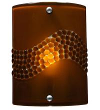 Meyda Blue 133700 - 8.25"W Metro Fusion Amber Pietre Wall Sconce