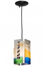 Meyda Blue 164112 - 7"W Metro Fusion Lighthouse Quadrato Mini Pendant