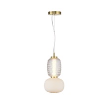 Artcraft AC6701BR - Cyra Collection 1-Light Double Shade Pendant Brass