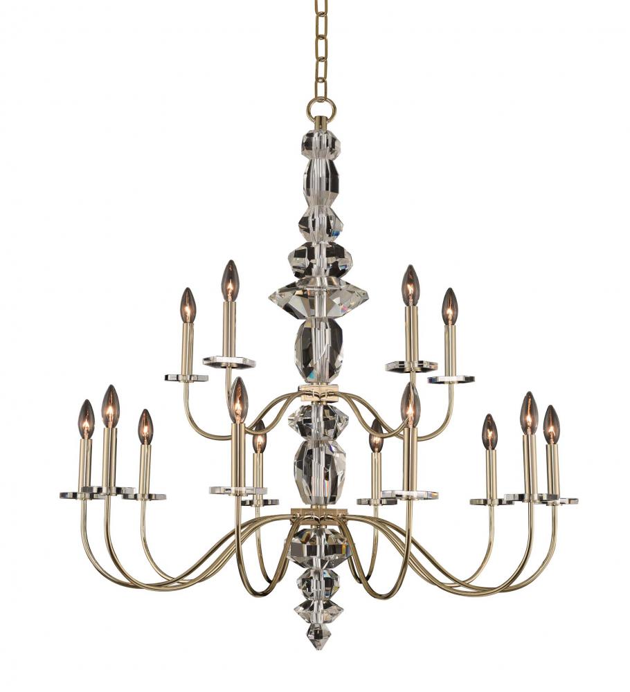 Bolivar (10+5) Light 2 Tier Chandelier