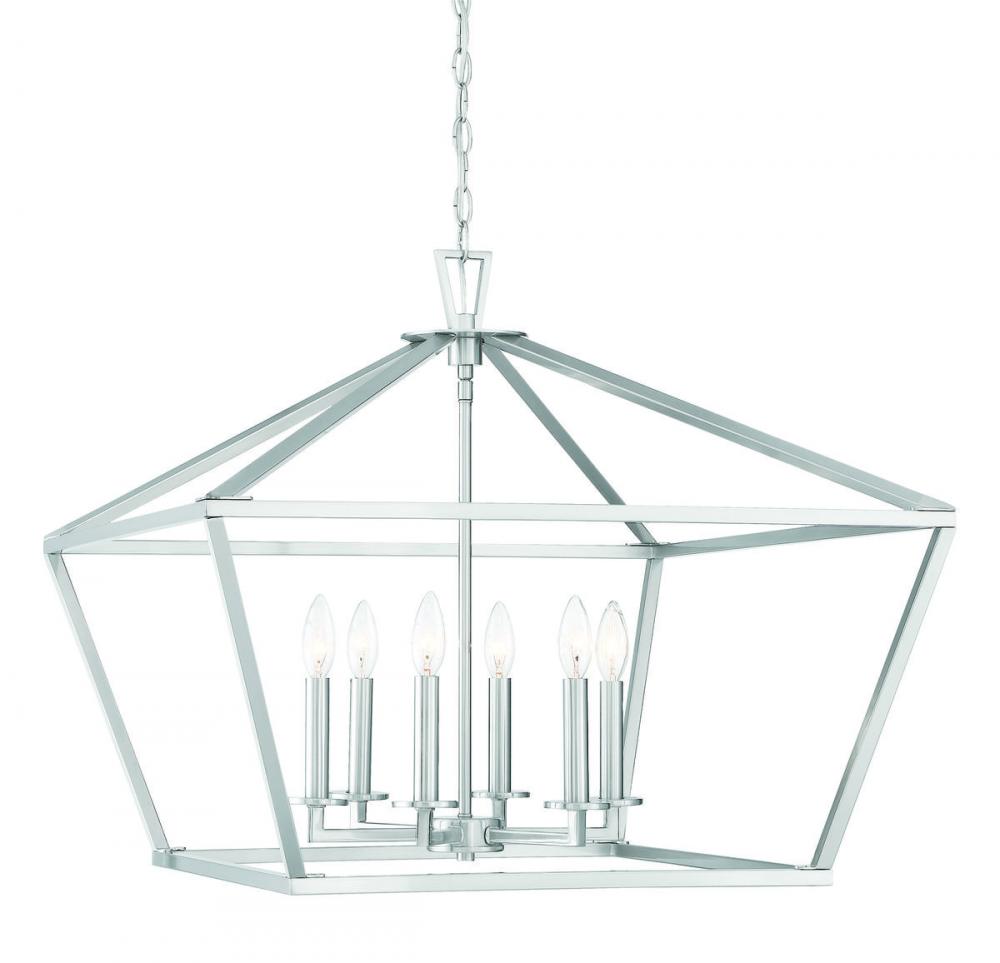 Townsend 6-Light Pendant in Satin Nickel