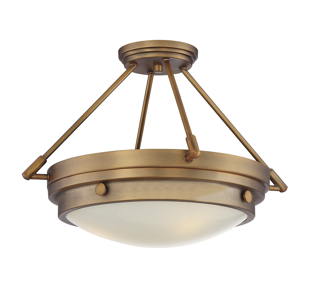 Lucerne 3-Light Ceiling Light in Warm Brass