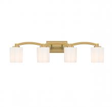 Savoy House 8-7710-4-322 - Whitney 4-Light Bathroom Vanity Light in Warm Brass