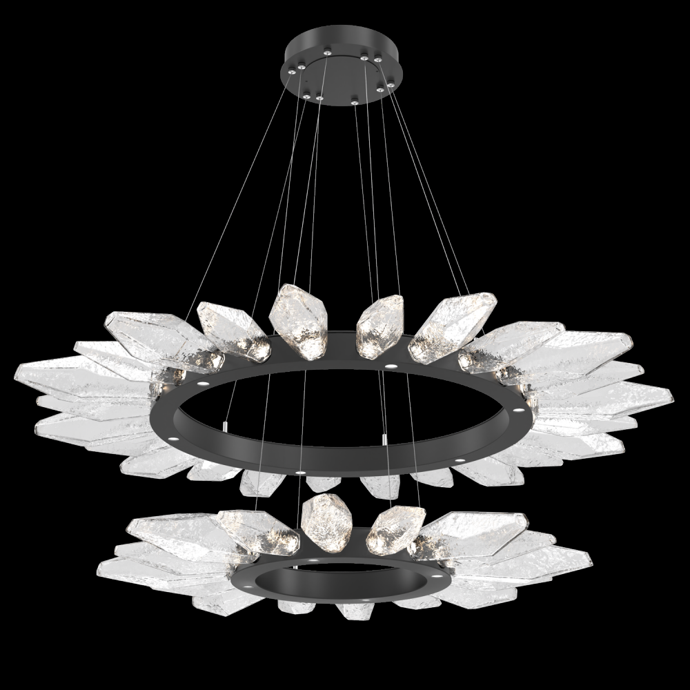 Rock Crystal Two-Tier Radial Ring