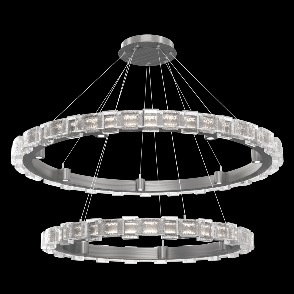 Tessera 38" & 50" Two-Tier Ring-Satin Nickel