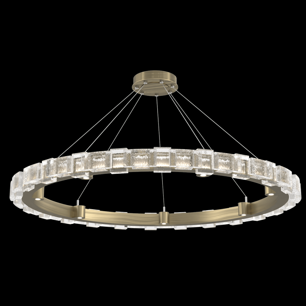 Tessera 50in Ring-Heritage Brass-Tetro Cast Glass