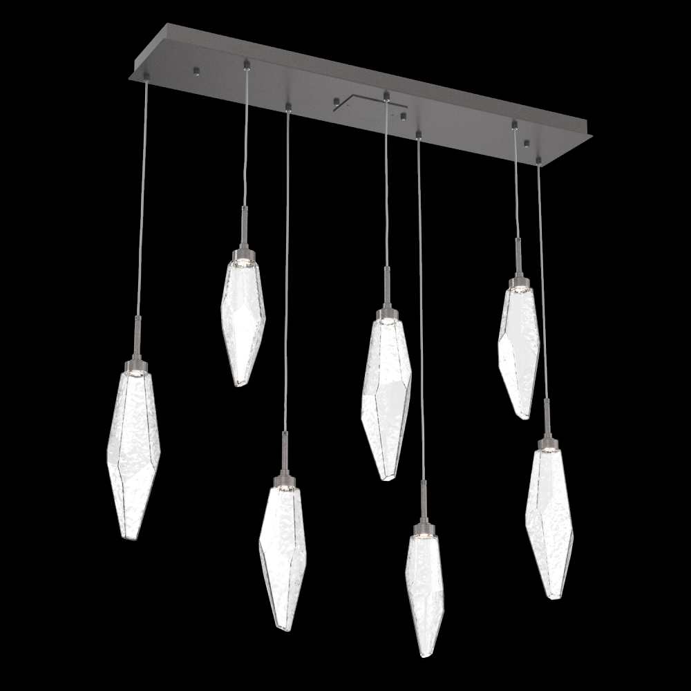 Rock Crystal Linear 7pc Multi-Pendant