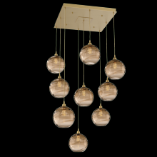 Hammerton CHB0047-09-GB-OB-C01-E2 - Terra Square 9pc Multi-Pendant