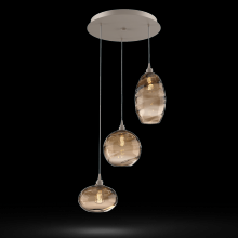 Hammerton CHB0048-03-BS-OB-C01-E2 - Misto Round 3pc Multi-Pendant