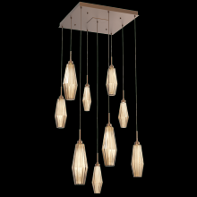 Hammerton CHB0049-09-BB-RB-C01-L1 - Aalto Square 9pc Multi-Pendant