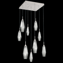 Hammerton CHB0049-09-BS-RS-C01-L1 - Aalto Square 9pc Multi-Pendant