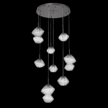 Hammerton CHB0089-08-GP-C-C01-L1 - Mesa Round 8pc Multi-Pendant