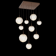 Hammerton CHB0092-09-BB-A-C01-L3 - Gaia Square Multi-Pendant Chandelier