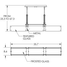 Hammerton PLB0026-0C-MB-FG-001-L3 - Urban Loft Trestle Linear - 55-Inch (LED)