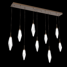 Hammerton PLB0050-09-FB-CC-C01-L1 - Rock Crystal Linear 9pc Multi-Pendant