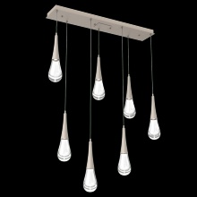 Hammerton PLB0078-07-BS-C-C01-L1 - Raindrop Linear 7 PC.-Metallic Beige Silver-Blown Glass