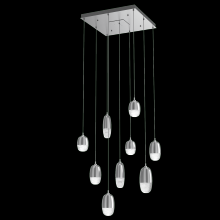 Hammerton CHB0079-09-CS-PC-C01-L1 - Pebble Square 9pc Multi-Pendant