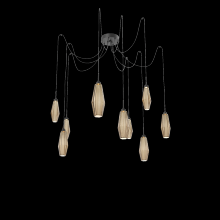 Hammerton SCB0049-09-MB-RB-C01-L1 - Aalto Round 9pc Swag Multi-Pendant