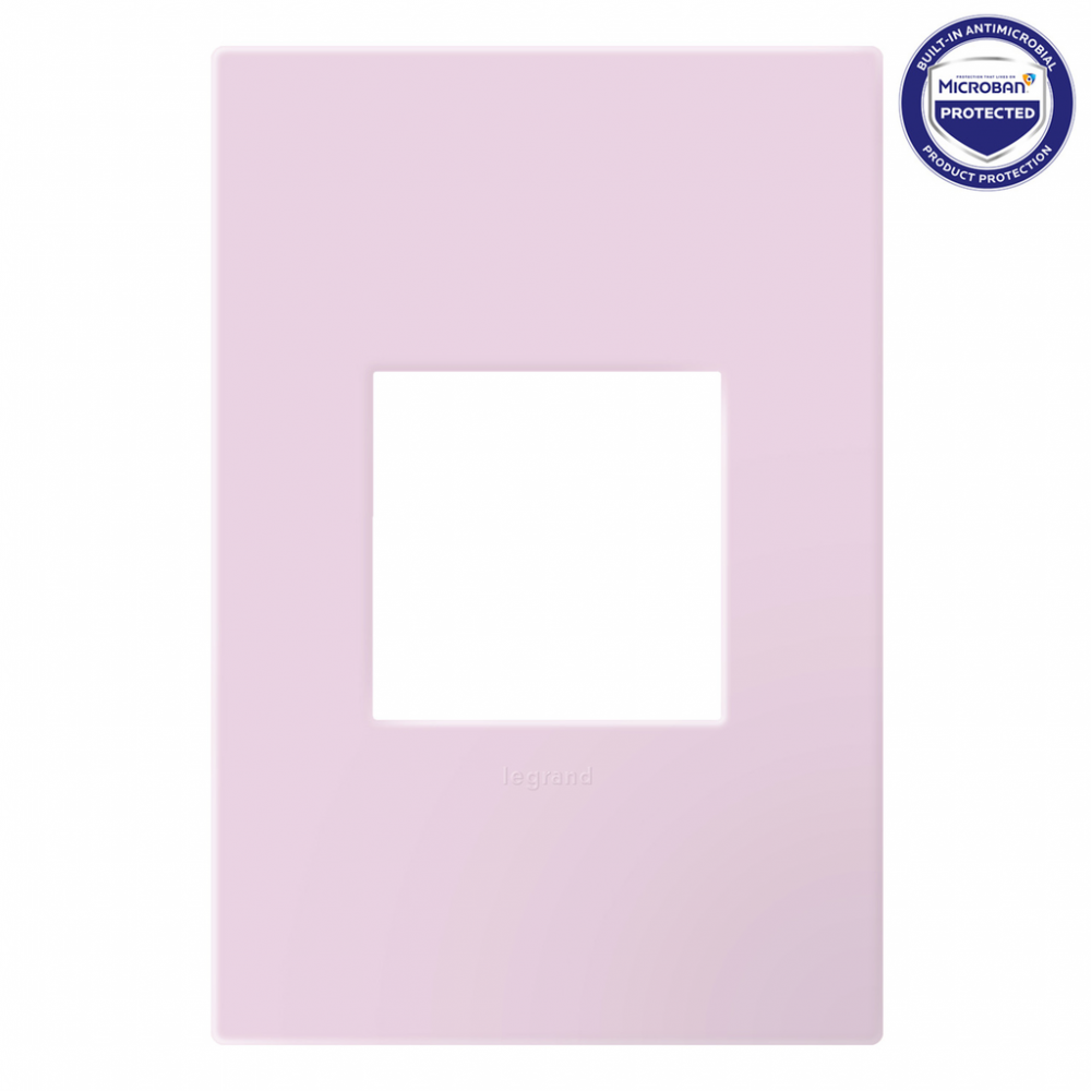 adorne® Rosa One-Gang-Plus Screwless Wall Plate with Microban®