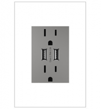 Legrand ARTRUSB153M4 - Adorne® Dual-USB Outlet , Magnesium