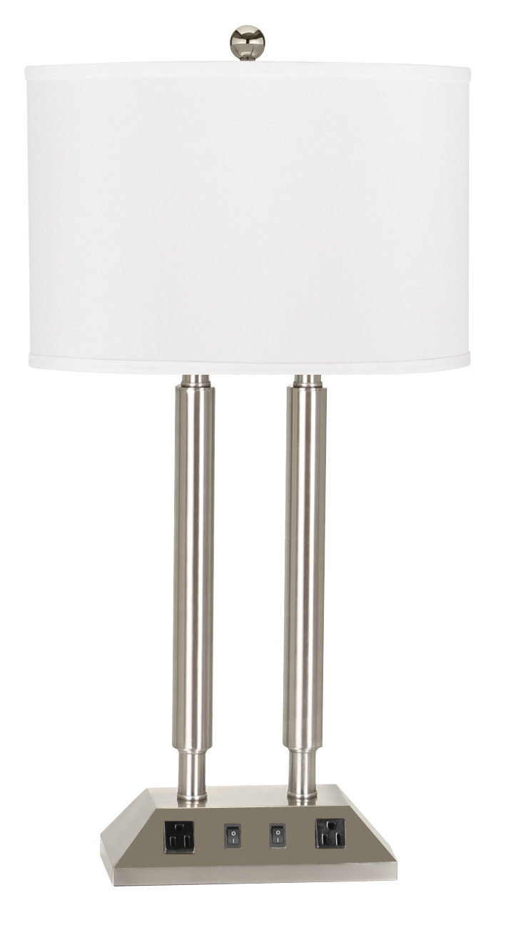 28.5" Tall Desk Lamp in Brushed Steel