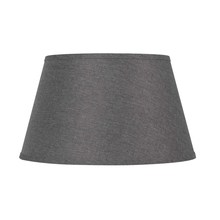 CAL Lighting SH-8112-12E - 9.5" Height Fabric Shade in Grey Finish