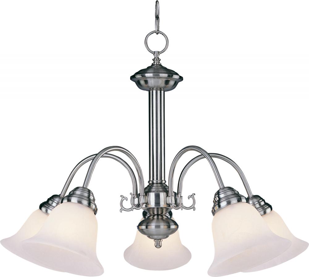 Five Light Country Stone Marble Glass Down Chandelier