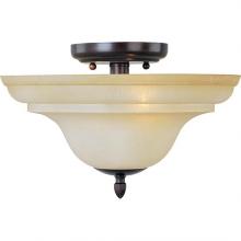 Maxim 10151WSOI - Two Light Oil Rubbed Bronze Wilshire Glass Bowl Semi-Flush Mount