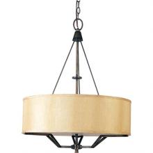 Maxim 21253CHGA - Three Light Golden Auburn Drum Shade Pendant