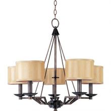 Maxim 21255CHGA - Five Light Bronze Drum Shade Chandelier