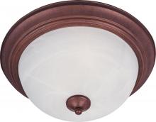 Maxim 5840MRCS - One Light Country Stone Marble Glass Bowl Flush Mount