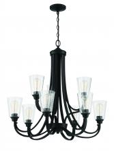 Craftmade 41929-ESP-CS - Grace 9 Light Chandelier in Espresso (Clear Seeded Glass)