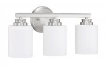 Craftmade 50503-BNK-WG - Bolden 3 Light Vanity in Brushed Polished Nickel (White Glass)