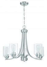 Craftmade 50525-BNK - Bolden 5 Light Chandelier in Brushed Polished Nickel