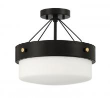 Craftmade XS3213-FB - Oak Street 2 Light Convertible Semi Flush in Flat Black