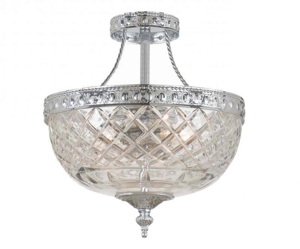 Crystorama 2 Light Chrome Crystal Ceiling Mount II