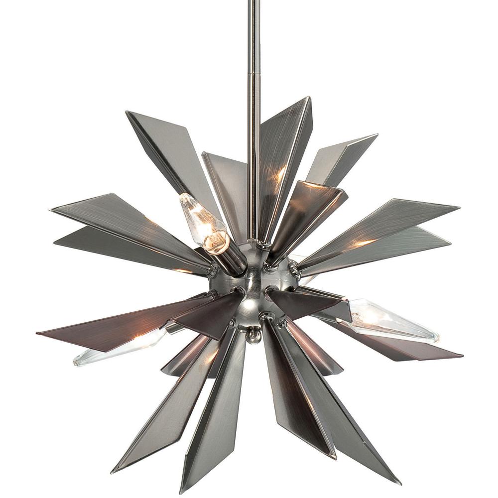 Crystorama Galaxy 4 Light Midnight Chrome Mini Chandelier