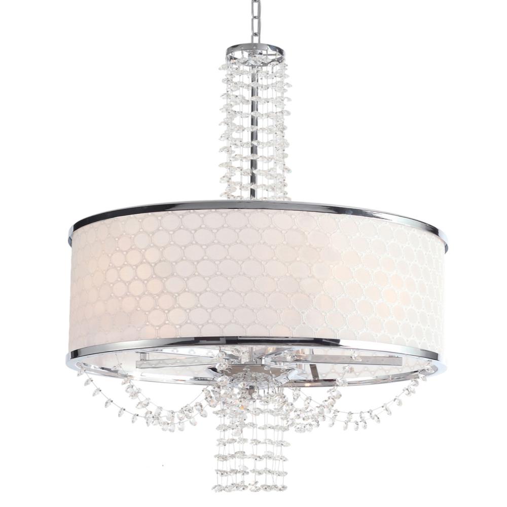 Crystorama Allure 5 Light Chrome Drum Shade Chandelier II