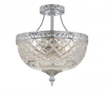 Crystorama 118-10-CH - Crystorama 3 Light Polished Chrome Crystal Ceiling Mount