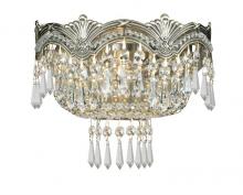 Crystorama 1480-HB-CL-SAQ - Majestic 2 Light Spectra Crystal Brass Sconce