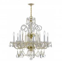 Crystorama 5008-PB-CL-S - Traditional Crystal 8 Light Swarovski Strass Crystal Polished Brass Chandelier